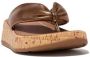 FitFlop F-Mode Leather-Twist Flatform Toe-Thongs (Cork) BRUIN - Thumbnail 2