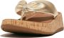 FitFlop F-mode Leather-twist Flatform Toe-thongs Slippers Goud Vrouw - Thumbnail 2