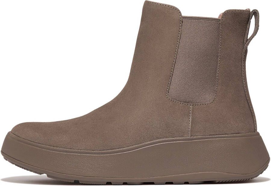 FitFlop F-Mode Suede Flatform Chelsea Boots GRIJS