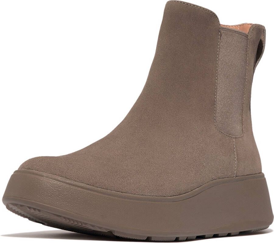 FitFlop F-Mode Suede Flatform Chelsea Boots GRIJS