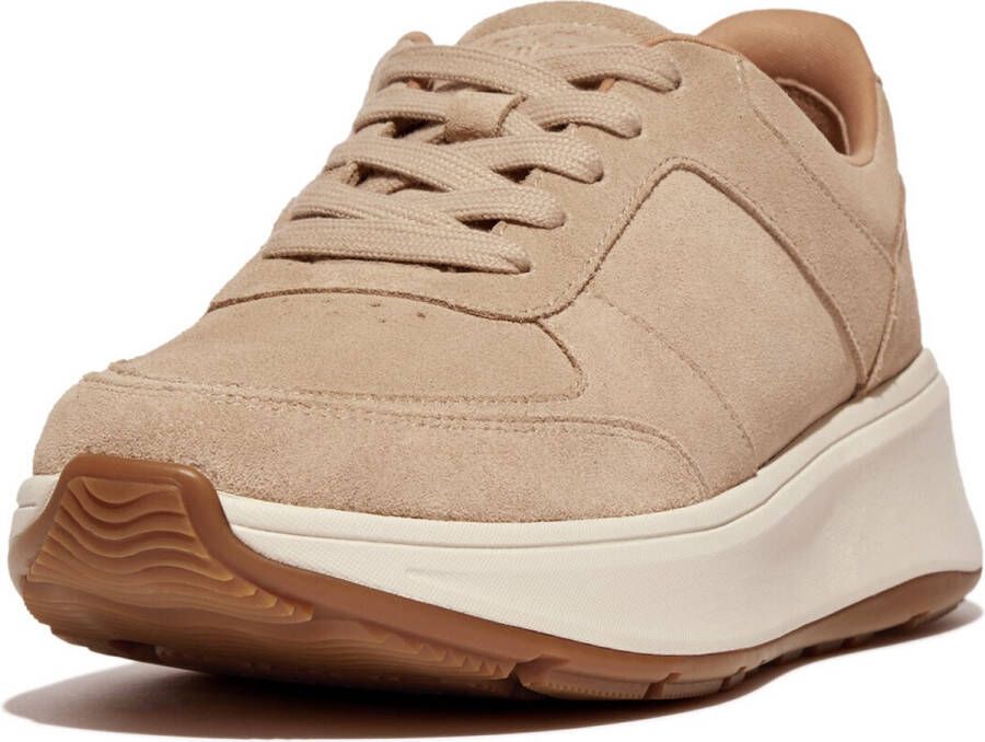 FitFlop F-Mode Suede Flatform Sneakers BEIGE