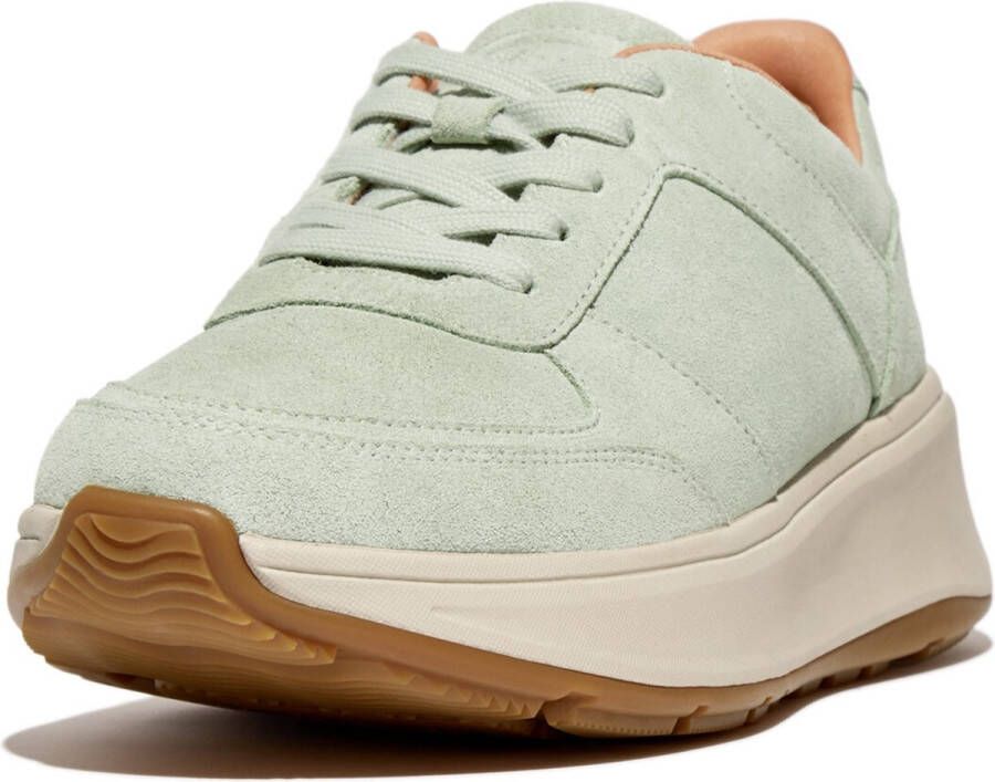 FitFlop F-Mode Suede Flatform Sneakers GROEN