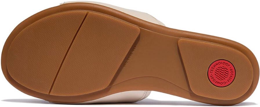 FitFlop Gracie Soft-Twist Leather Slides BEIGE