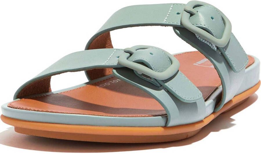 FitFlop Gracie Two Bar Sandalen Bruin Blauw Vrouw