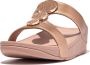 FitFlop TM Halo Bead-Circle MetallicH-Bar leren slippers roségoud - Thumbnail 2