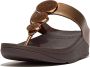 FitFlop TM Halo Bead-Circle Metallic Toe-Post leren teenslippers brons metallic - Thumbnail 6