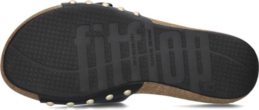 FITFLOP Slippers Dames Hf1 Maat: 38 Materiaal: Leer Kleur: Zwart