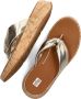 FITFLOP Slippers Dames Hn3 Maat: 39 Materiaal: Leer Kleur: Goud - Thumbnail 2