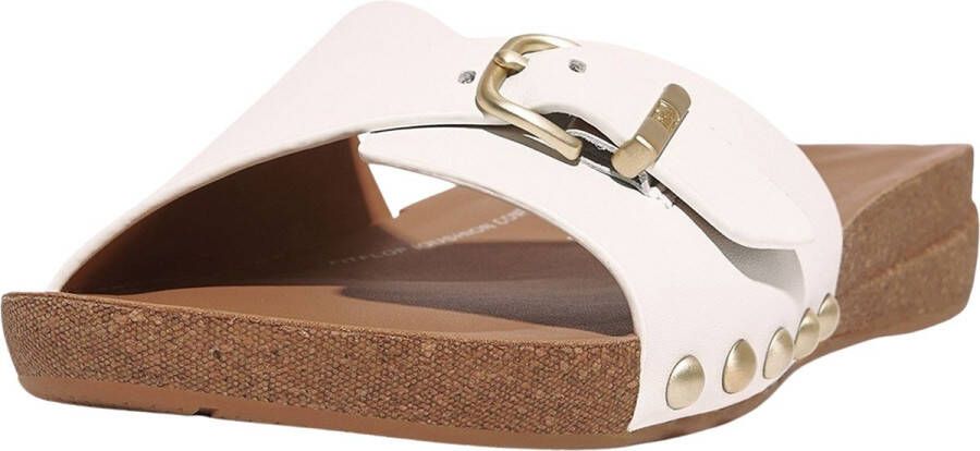 FitFlop iQushion Adjustable Buckle Leather Slippers Dames