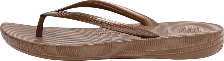 FitFlop IQushion Ergonomic Teenslippers Dames Brons