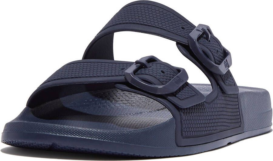 FitFlop Iqushion Two-bar Buckle Slides Blauw Vrouw