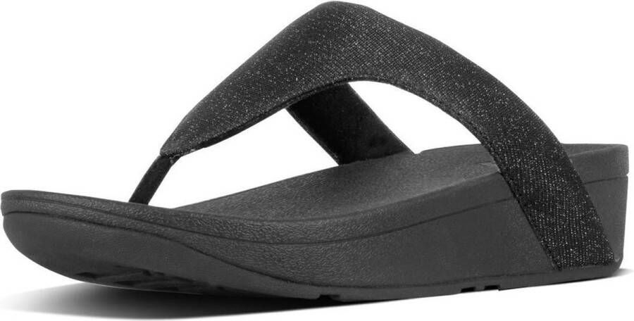 FitFlop Lottie Glitzy Toe Post ZWART