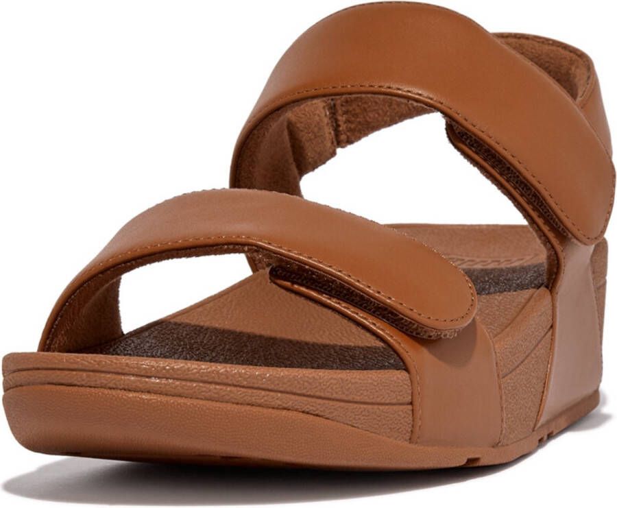 FitFlop Lulu Adjustable Leather Back-Strap Sandals Vrouwen Light Tan