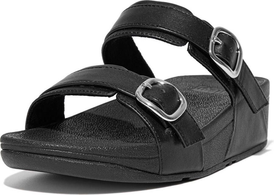 FitFlop Lulu Adjustable Leather Sandalen Zwart Vrouw