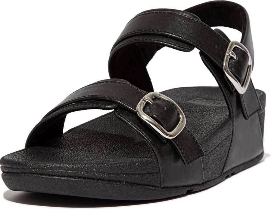 FitFlop Verstelbare leren sandalen met achterband Black Dames