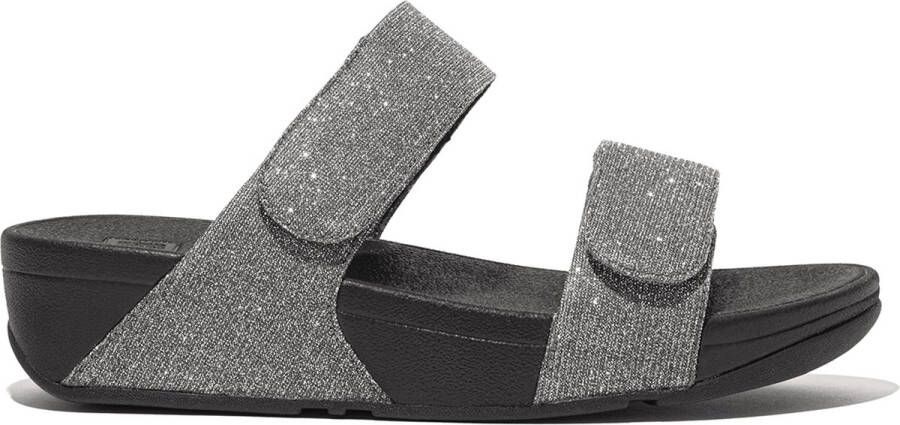 FitFlop Lulu Adjustable Shimmerlux Slides- Slippers Vrouwen Pewter