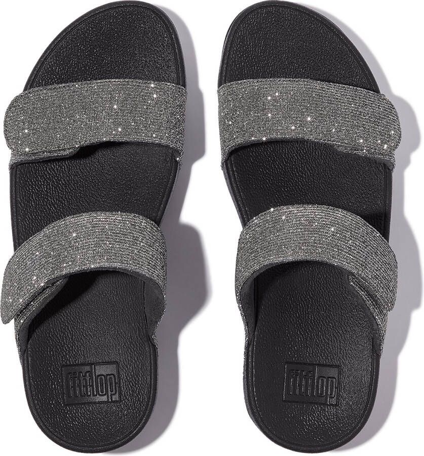 FitFlop Lulu Adjustable Shimmerlux Slides- Slippers Vrouwen Pewter