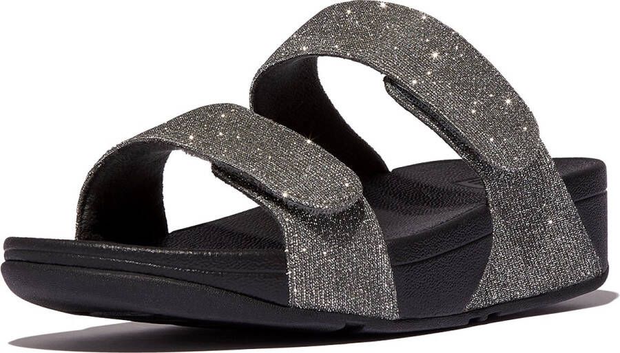 FitFlop Lulu Adjustable Shimmerlux Slides Vrouwen Pewter