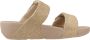 FitFlop Lulu Adjustable Shimmerlux Slippers Beige Vrouw - Thumbnail 1