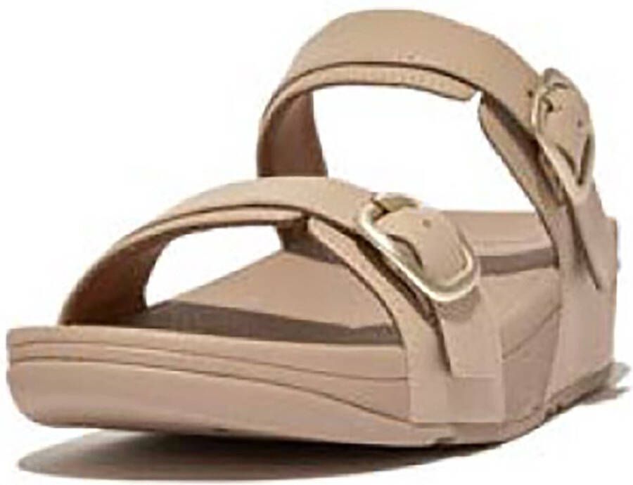 FitFlop Lulu Adjustable Slide Leather BEIGE