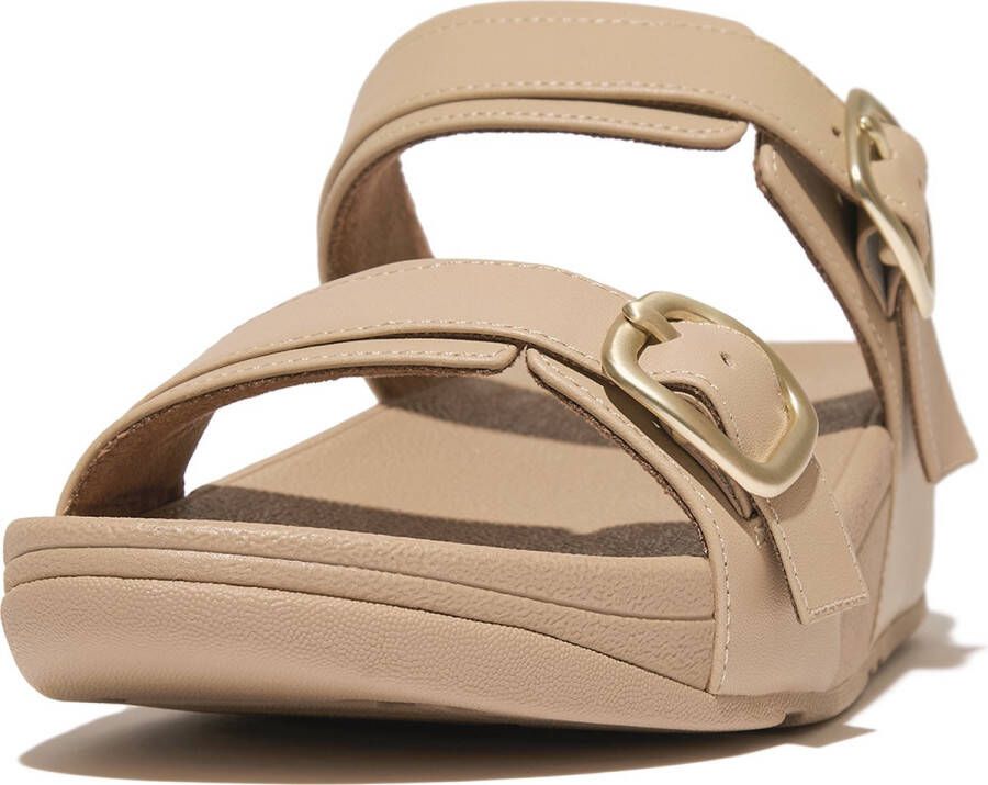 FitFlop Lulu Adjustable Slide Leather BEIGE