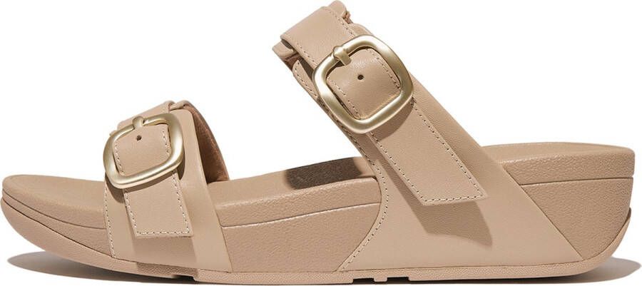 FitFlop Lulu Adjustable Slide Leather BEIGE