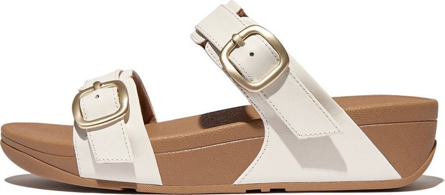 FitFlop Lulu Adjustable Slide Leather WIT