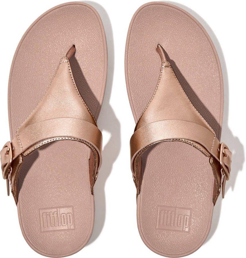 FitFlop Lulu Adjustable Toe Post Leather ROZE