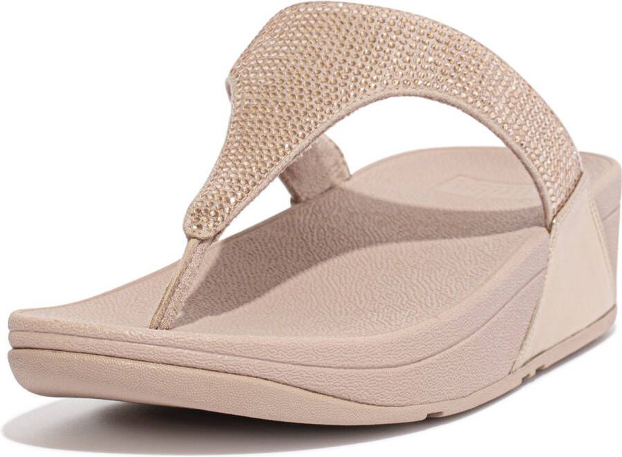 FitFlop Lulu Crystal Embellished Toe-post Sandalen Roze Vrouw