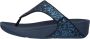 FITFLOP Teenslippers Dames Lulu Glitter Maat: 41 Materiaal: Leer Kleur: Blauw - Thumbnail 3