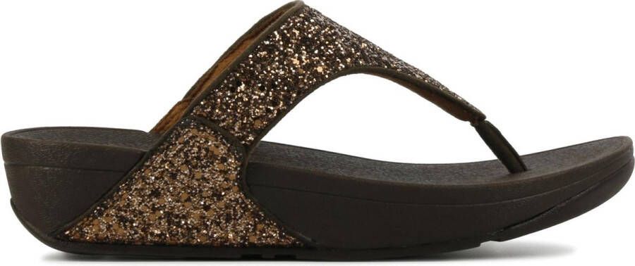 FitFlop Lulu Glitter Thongs slippers bruin