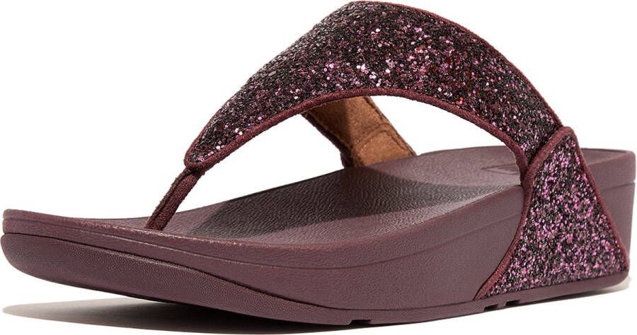 FitFlop Lulu Glitter Toe-Thongs PU Glitter PAARS