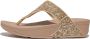 FitFlop Lulu Glitter Toe-Thongs PU Glitter- Slippers Beige Dames - Thumbnail 7