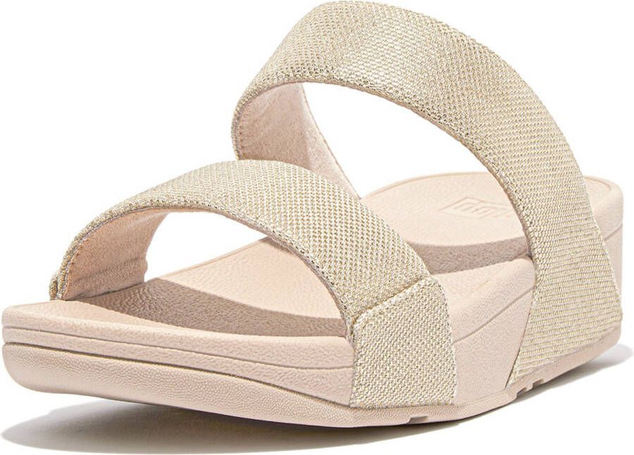 FitFlop Lulu Glitz-Canvas Slides GOUD