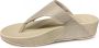 FitFlop Lulu Glitz-Canvas Toe-Post Sandals GOUD - Thumbnail 1