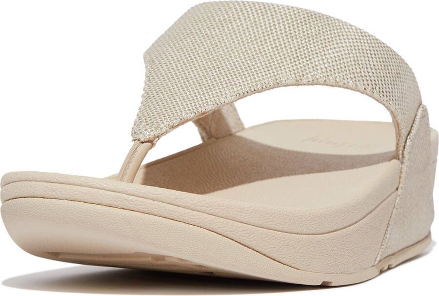 FitFlop Lulu Glitz-Canvas Toe-Post Sandals GOUD