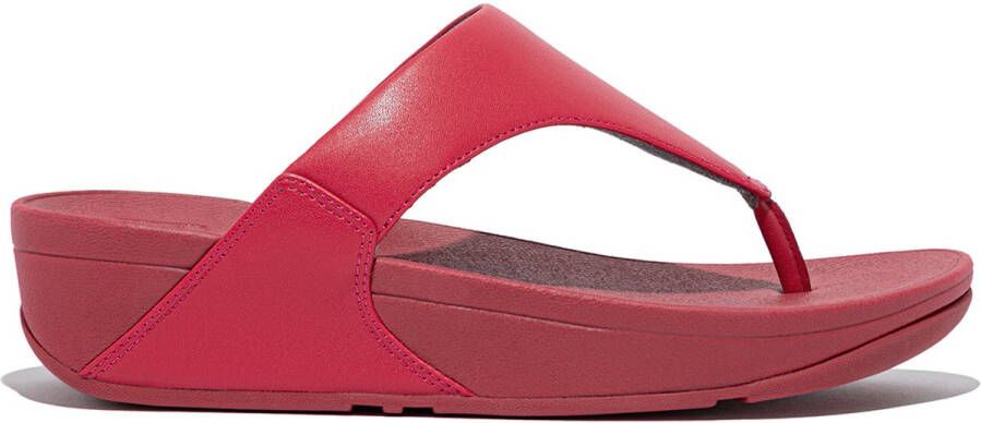 FitFlop Lulu Leather Toepost ROOD