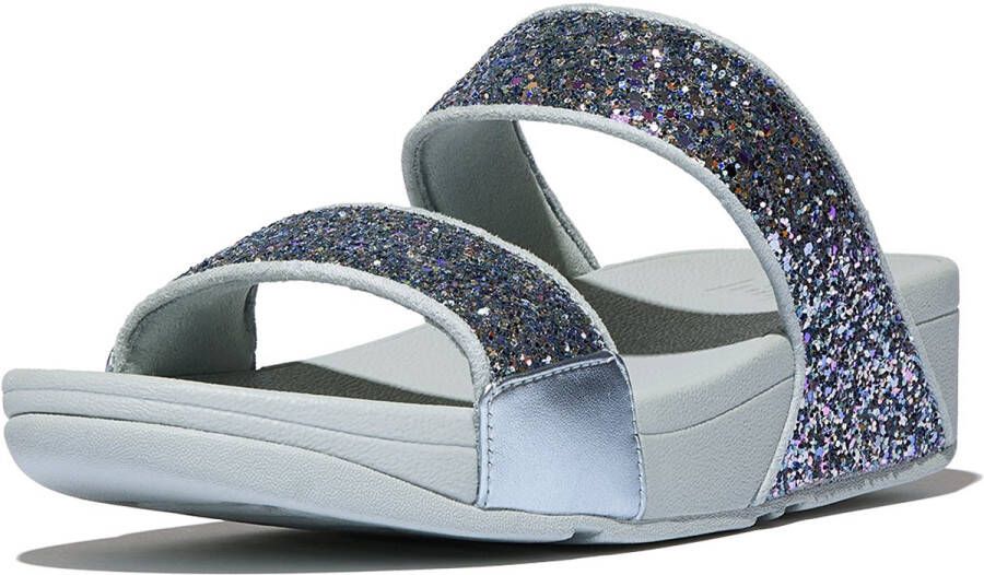 FitFlop Lulu Multi-Tonal Glitter Slides BLAUW