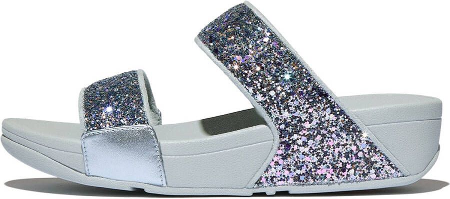 FitFlop Lulu Multi-Tonal Glitter Slides BLAUW