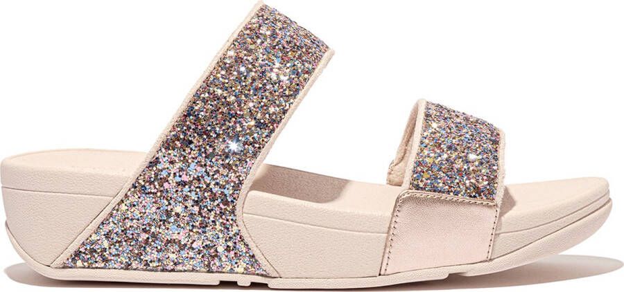 FitFlop Lulu Multi-Tonal Glitter Slides Vrouwen Nude Rose Mix