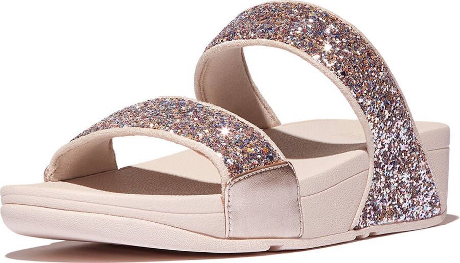 FitFlop Lulu Multi-Tonal Glitter Slides Vrouwen Nude Rose Mix