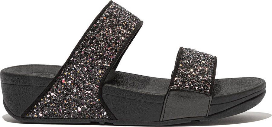 FitFlop Lulu Multi-Tonal Glitter Slides Vrouwen Zwart Multi