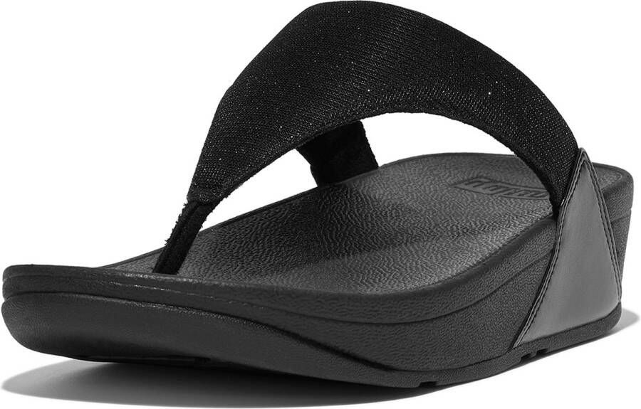 Fitflop Teenslippers LULU SHIMMERLUX TOE-POST SANDALS sleehak zomerschoen slippers in glanzende look