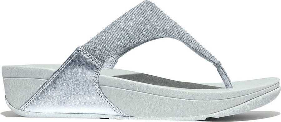 FitFlop Lulu Shimmerlux Toe-Post Sandals Vrouwen Quiet Blauw