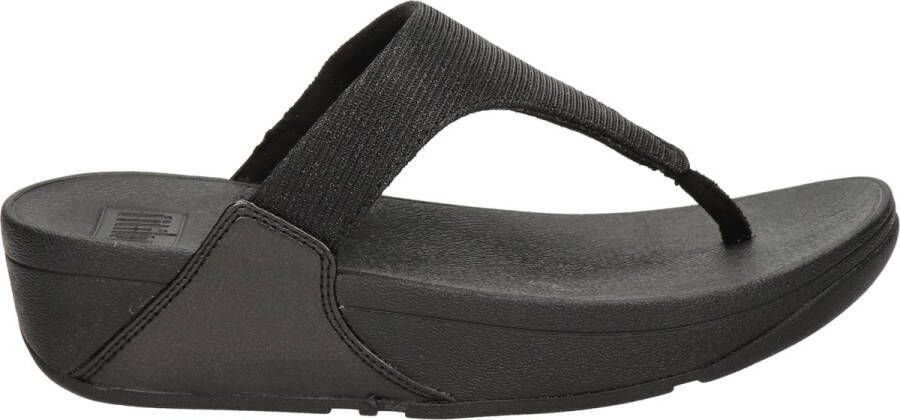 Fitflop Teenslippers LULU SHIMMERLUX TOE-POST SANDALS wig-hak zomerschoen slippers in glanzende look