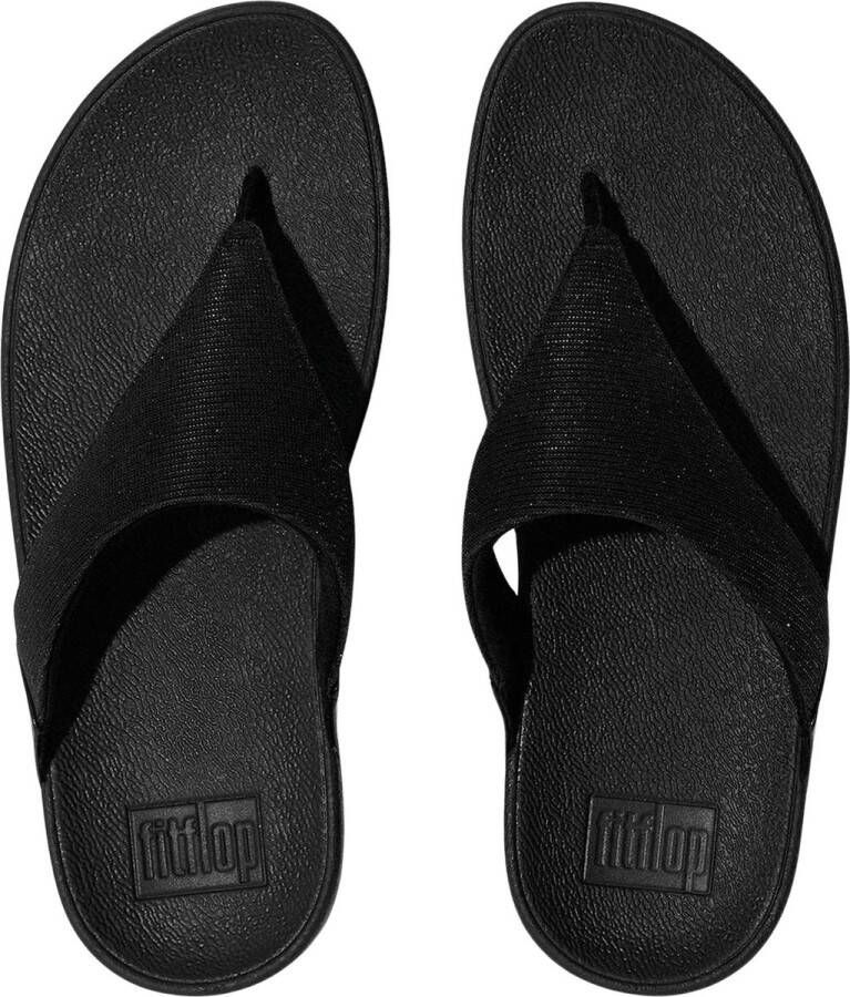 Fitflop Teenslippers LULU SHIMMERLUX TOE-POST SANDALS sleehak zomerschoen slippers in glanzende look