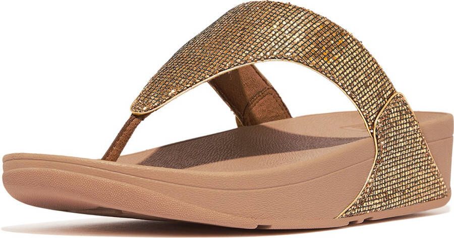 FitFlop Lulu Toe Post Glitterball GOUD