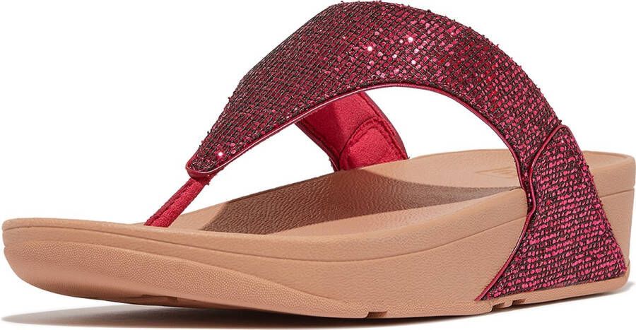 FitFlop Lulu Toe Post Glitterball ROZE