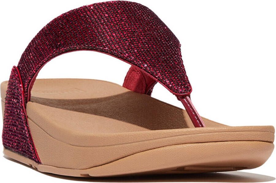 FitFlop Lulu Toe Post Glitterball ROZE