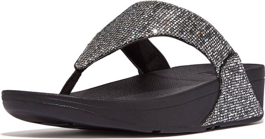 FitFlop Lulu Toe Post Glitterball ZILVER